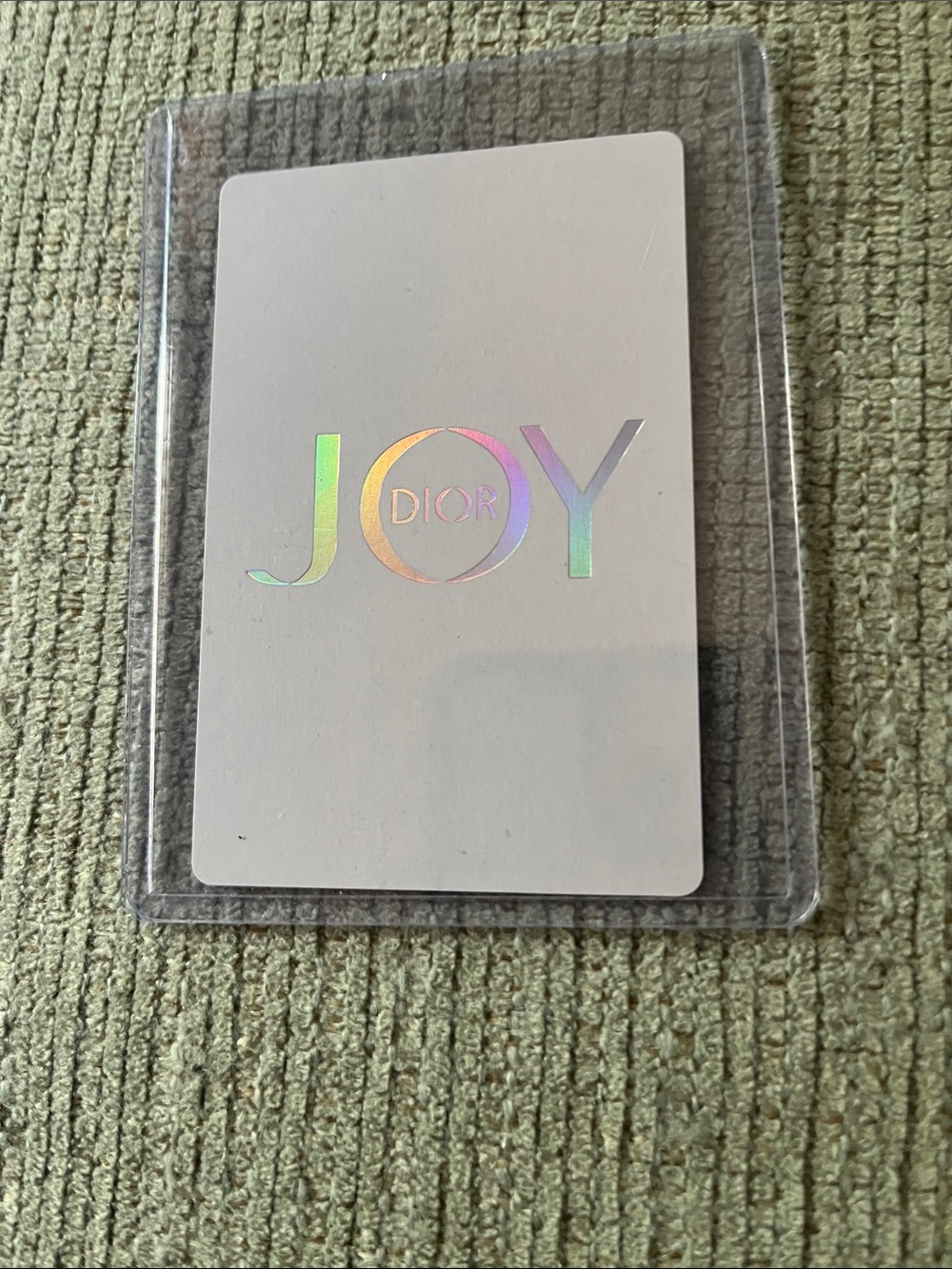 Dior JOY Iridescent Holographic Logo Card